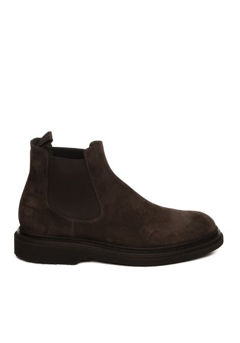 Dark brown suede ankle boot PANTANETTI | 16832SIRIO-MORO