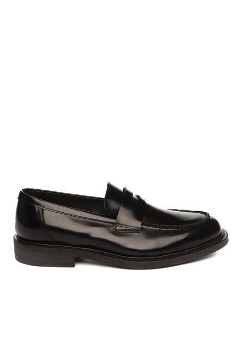 Black leather loafer PANTANETTI | 16920BVISBY-NERO