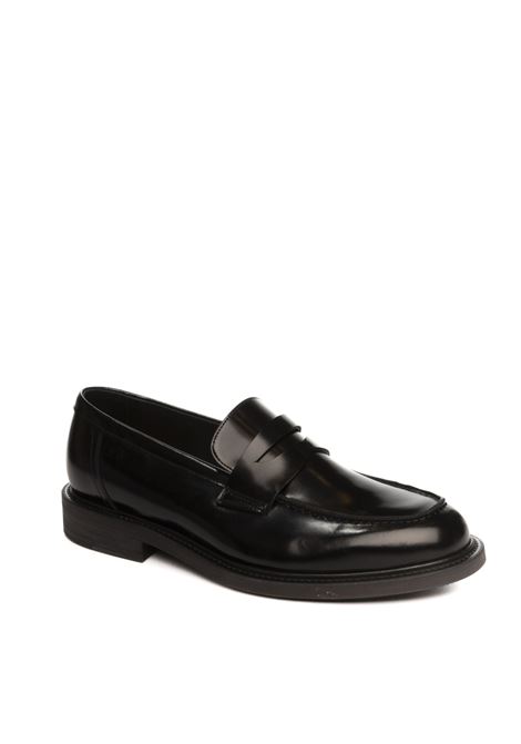 Black leather loafer PANTANETTI | 16920BVISBY-NERO