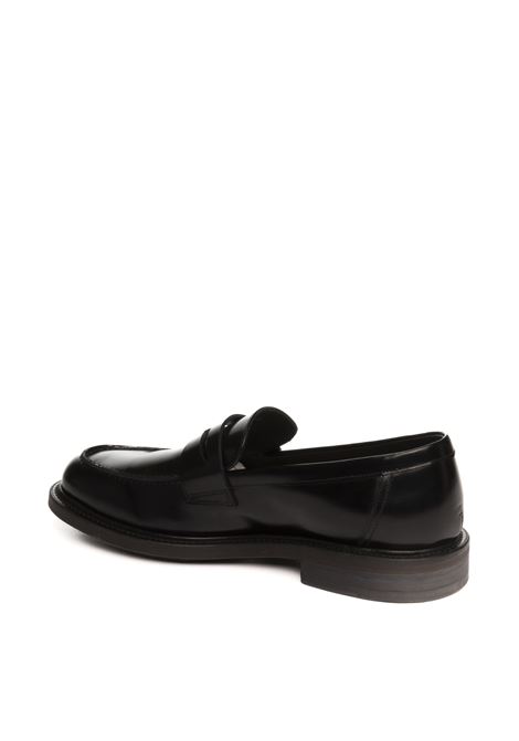 Black leather loafer PANTANETTI | 16920BVISBY-NERO