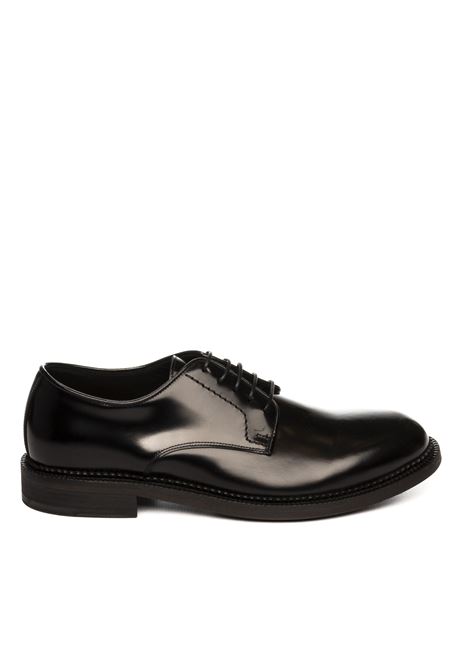 Black leather lace-up PANTANETTI | 16933BVISBY-NERO