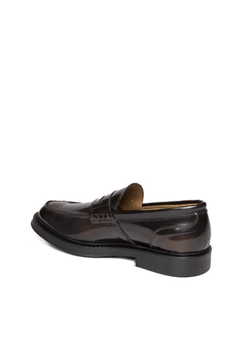 Dark brown brushed leather loafer PICCADILLY | 030SPAZ-MORO