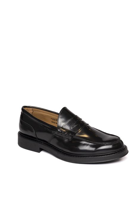 Black brushed leather loafer PICCADILLY | 030SPAZ-NERO