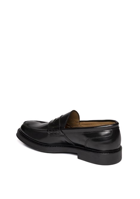 Black brushed leather loafer PICCADILLY | 030SPAZ-NERO