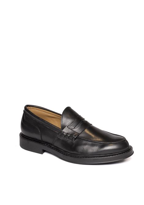 Black leather loafer PICCADILLY | 030VIT-NERO