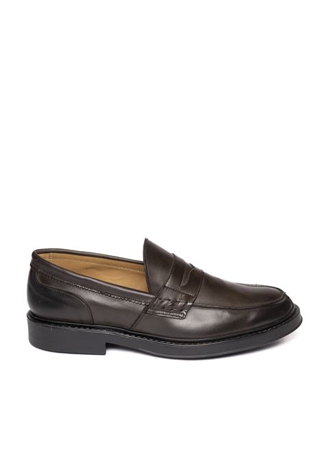 Dark brown leather loafer PICCADILLY | 030VIT-T.MORO