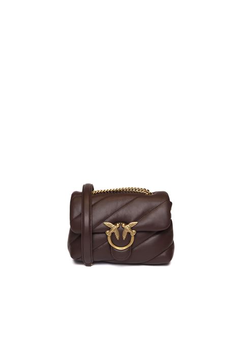 love puff mini chocolate/gold bag PINKO | 100039A0F2-PUFFMINI-L86Q