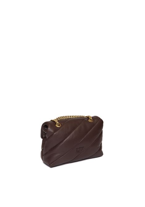 love puff mini chocolate/gold bag PINKO | 100039A0F2-PUFFMINI-L86Q