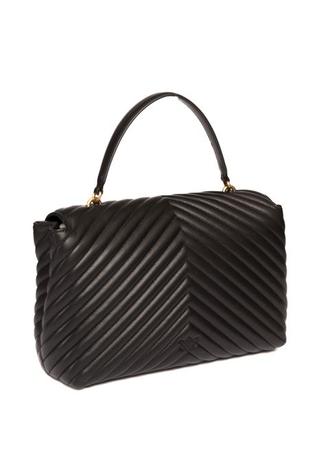 big lady love puff chevron black/gold bag PINKO | 100042-A0GKLADYPUFFBIG-Z99Q