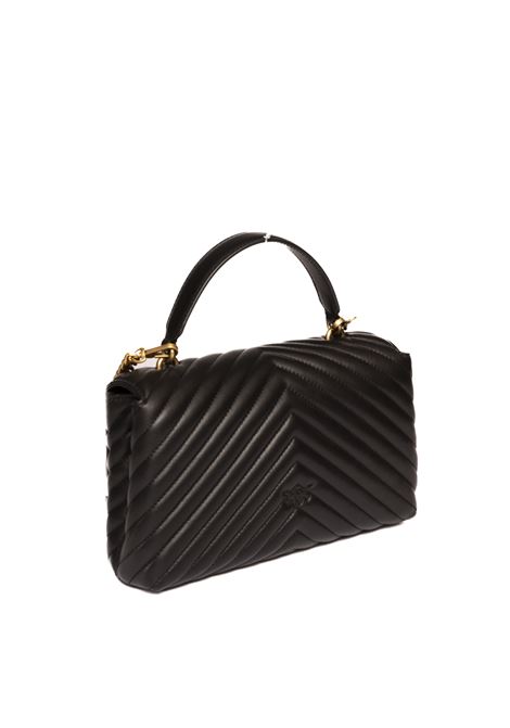 classic lady love puff chevron black/gold bag PINKO | 100043-A0GKLADYPUFFCL-Z99Q