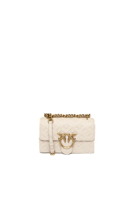 Ivory printed logo mini Love bag PINKO | 100074A1YB-ONEMINIV-Z14Q