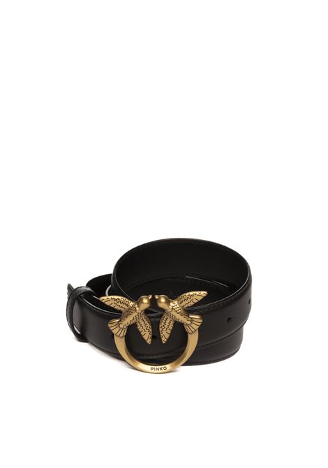 Black/gold love birds belt PINKO | 100125A0F1-BERRYH3-Z99Q