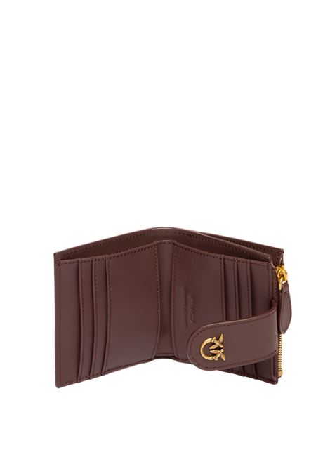 small chocolate/gold wallet PINKO | 103610-A0F1MULTIWALLET-L86Q