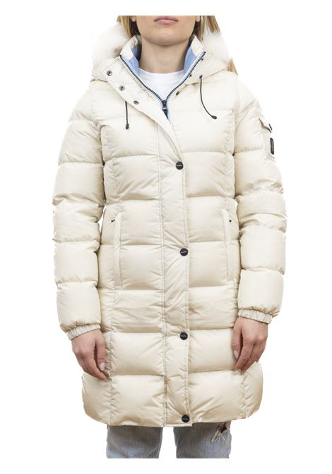 piumino long hunter con cappuccio bianco REFRIGIWEAR | W02718LONGHUNTER-A00152