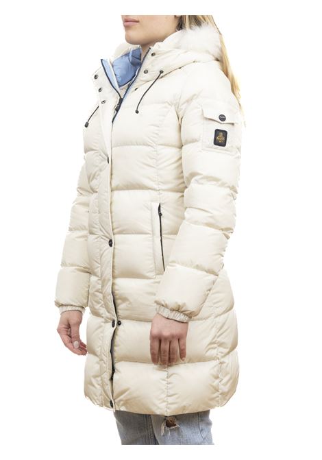 long hunter down jacket with white hood REFRIGIWEAR | W02718LONGHUNTER-A00152