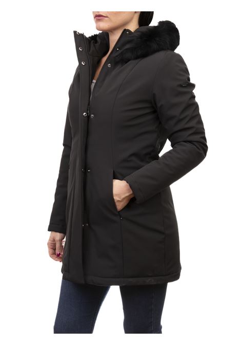 giubbino tech con cappuccio nero REFRIGIWEAR | W99108LADYTECHFUR-G06000