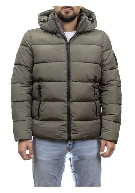 military green hooded rayes down jacket REFRIGUE | 2811O00049RAYES-MILITARY