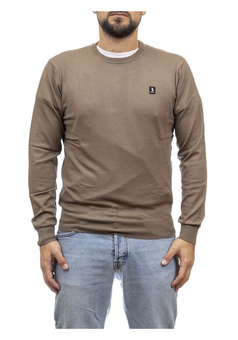 dove gray logo sweater REFRIGUE | 2811W0064CREWNECK-TAUPE