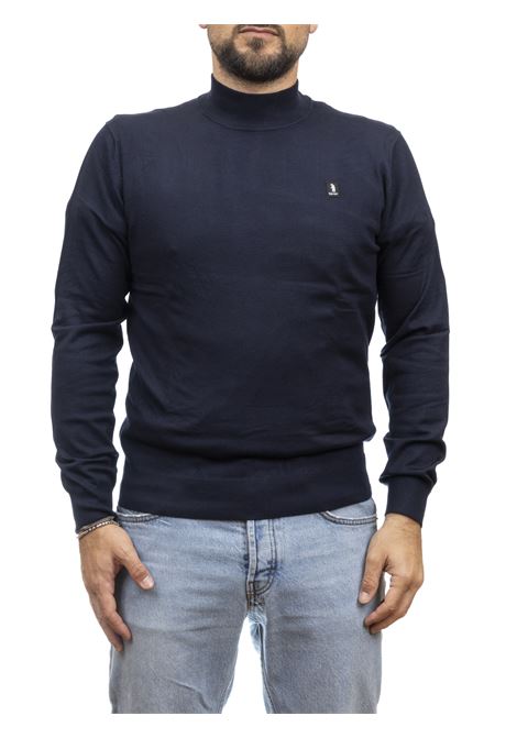 Navy blue turtleneck sweater REFRIGUE | 2811W0074LUPETTO-NAVY