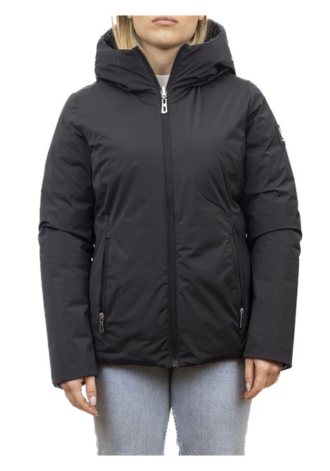 black hooded hemma down jacket REFRIGUE | 2821O00013HEMMA-BLACK