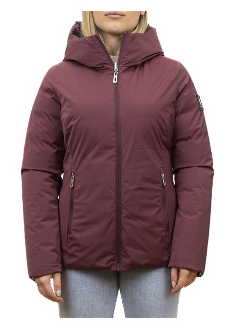 Hemma hooded down jacket in burgundy REFRIGUE | 2821O00013HEMMA-BURGUNDY