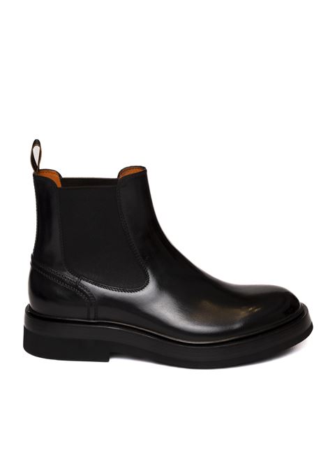 black leather ankle boot SANTONI | 18633PELLE-NERO