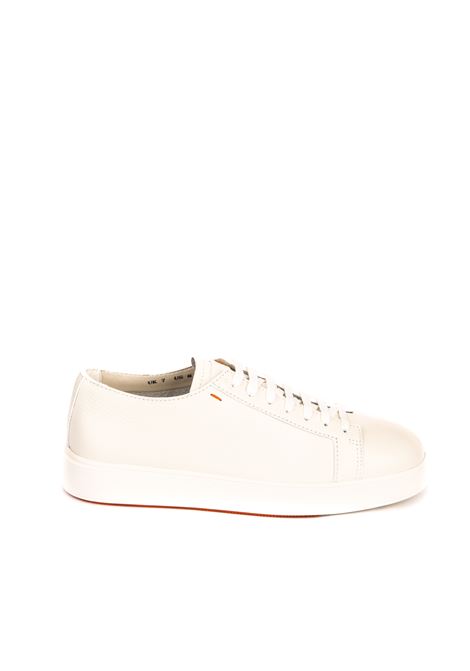 sneaker in pelle bianco SANTONI | 21430PELLE-BIANCO