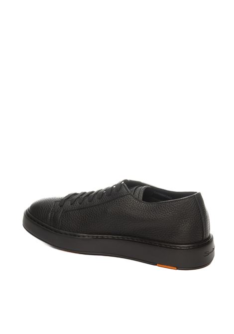 Black biking sneaker SANTONI | 21571PELLE-NERO