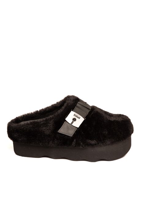 Black fur sabò SCHOLL | 318371004PELL-BLACK