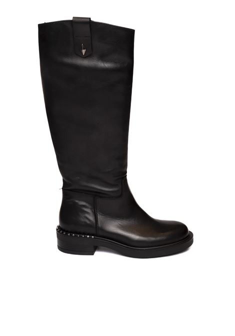 Black 952 leather boot UP44 | AS952VIT-NERO