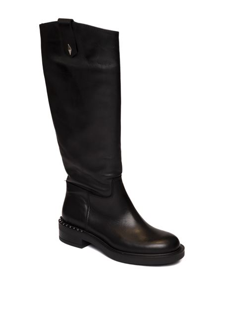 Black 952 leather boot UP44 | AS952VIT-NERO