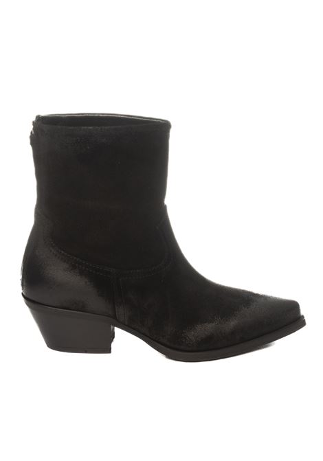 black suede ankle boot UP44 | DX557INGR-NERO