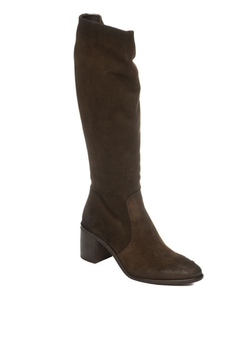 Dark brown suede boot UP44 | EL646INGR.-MORO