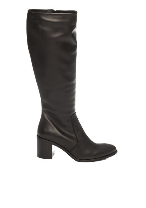 Black leather boot UP44 | EL646VIT-NERO