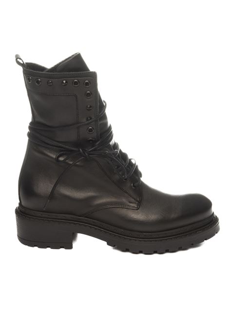 Black leather compact boot UP44 | MA600VIT-NERO