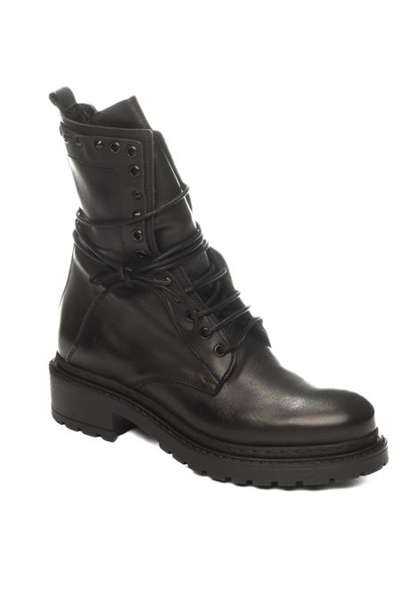 Black leather compact boot UP44 | MA600VIT-NERO