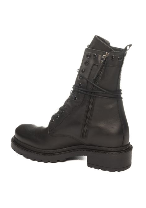 Black leather compact boot UP44 | MA600VIT-NERO