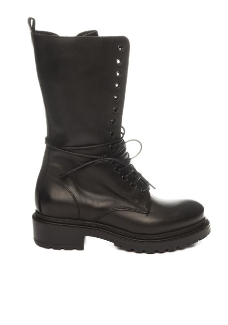 Black leather boot UP44 | MA945VIT-NERO