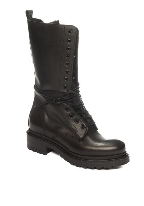 Black leather boot UP44 | MA945VIT-NERO