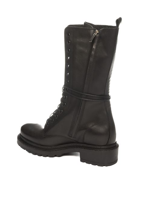 Black leather boot UP44 | MA945VIT-NERO