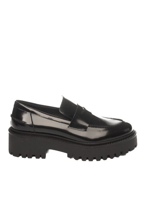 Black leather loafer VSL | 7270ASPORT-NERO