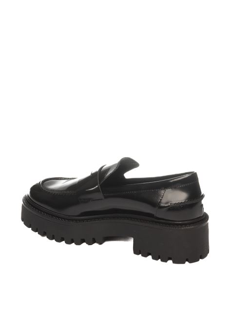 Black leather loafer VSL | 7270ASPORT-NERO