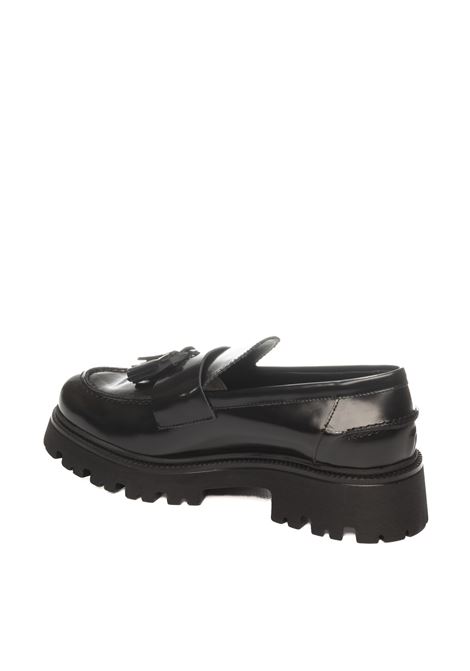 black leather loafer VSL | 7630ASPORT-NERO