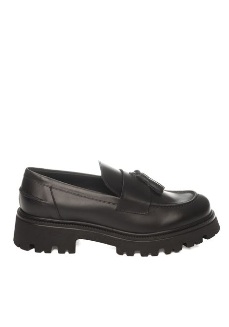 black leather loafer VSL | 7630SIDNEY-NERO