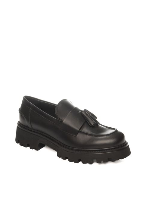 black leather loafer VSL | 7630SIDNEY-NERO