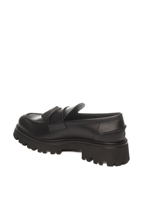 black leather loafer VSL | 7630SIDNEY-NERO