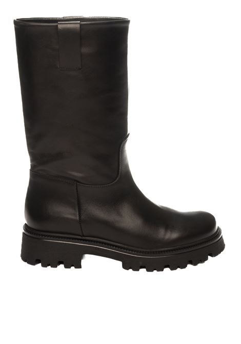 Black leather boot VSL | 7697SIDNEY-NERO