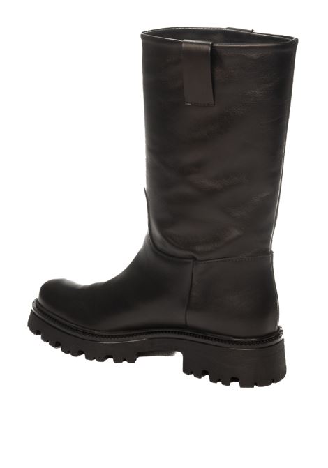 Black leather boot VSL | 7697SIDNEY-NERO