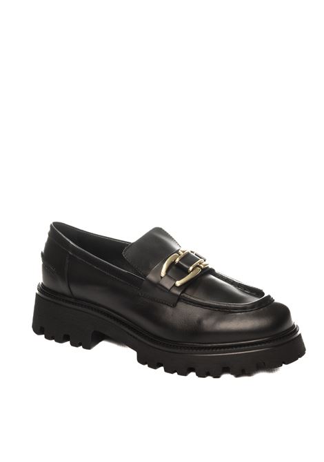 Black leather loafer VSL | 7705SIDNEY-NERO