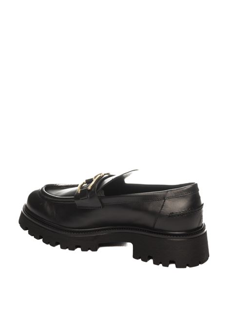 Black leather loafer VSL | 7705SIDNEY-NERO